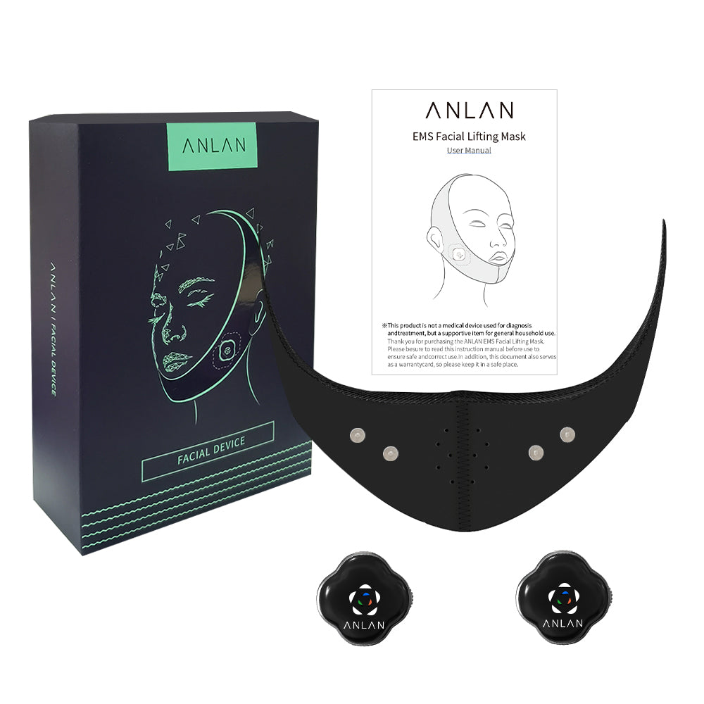 ANLAN V形瘦臉按摩器瘦臉面膜抗皺減少雙下巴臉頰提拉帶瘦臉器
