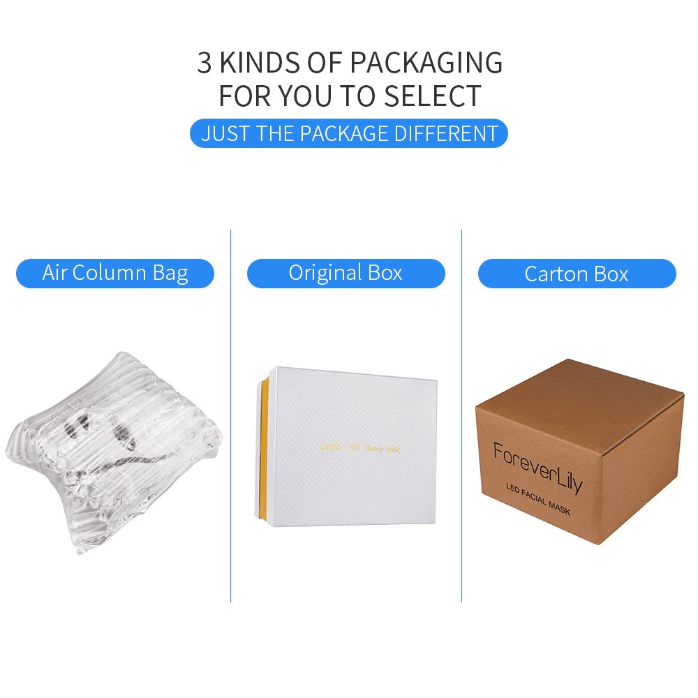 Foreverlily 7 色光 LED 面膜帶頸部皮膚年輕化面部護理治療美容抗痤瘡治療美白