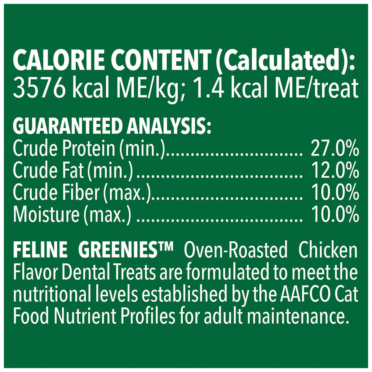 Greenies 烤箱烤雞貓牙貓零食 60g